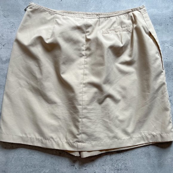 💘ON SALE💘 Minimal Tan Mini Skort | Y2K Neutral Skirt - Picture 3 of 4